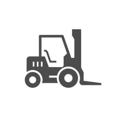 Forklift yükleyici veya depo aracı simgesi