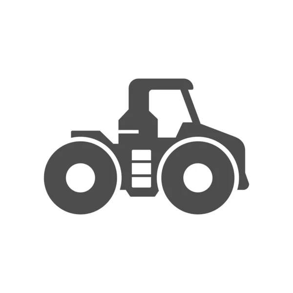 Agricultural heavy tractor glyph icon — Wektor stockowy