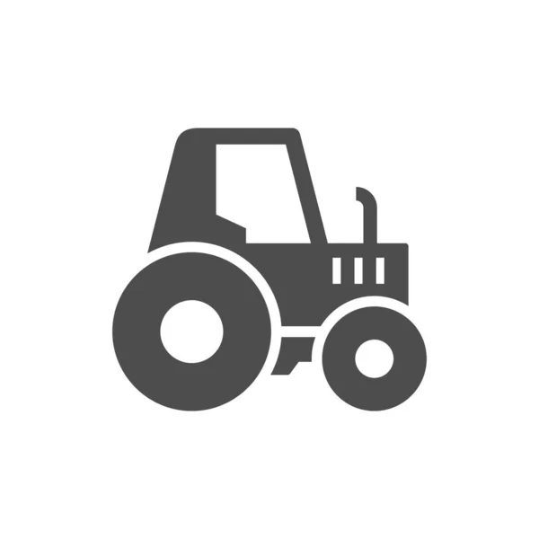 Moderne landbouwtrekker glyph icoon — Stockvector