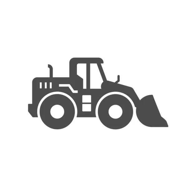 Wheel earth mover glyph icon — Wektor stockowy
