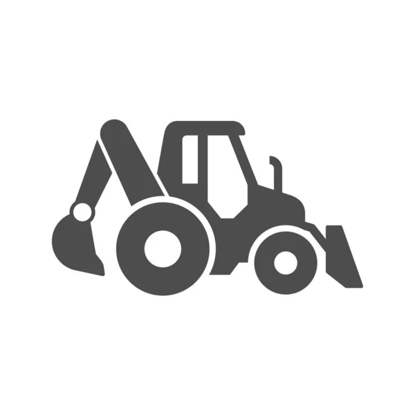 Moderne multifunctionele tractor glyph icoon — Stockvector
