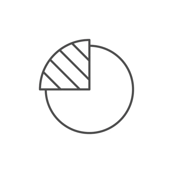 Pie chart line outline icon — 스톡 벡터