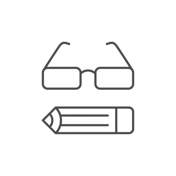 Financial analytics line outline icon — Vettoriale Stock