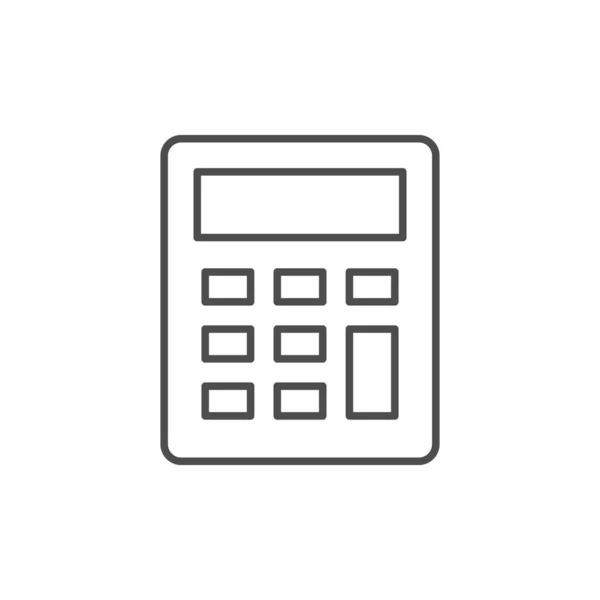 Calculator line icon or calculation symbol — Wektor stockowy