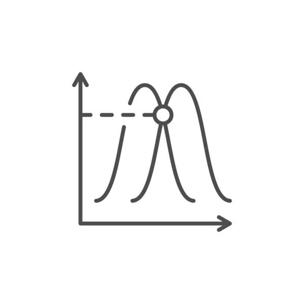 Ikona linii wykresu lub symbol statystyki — Wektor stockowy