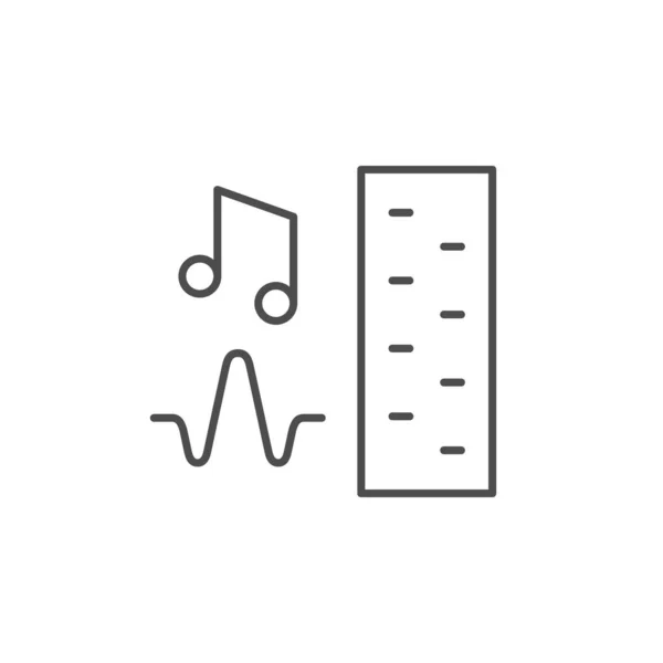 Hangszigetelő anyag vonal körvonala ikon — Stock Vector