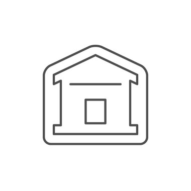 Ev yalıtım çizgisi ana hatları simgesi