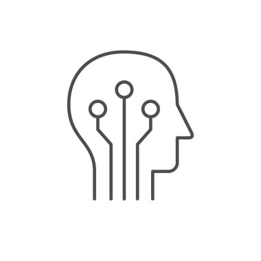 Kodlayıcı ya da mühendis satır ana hatları simgesi beyaz üzerine izole edildi