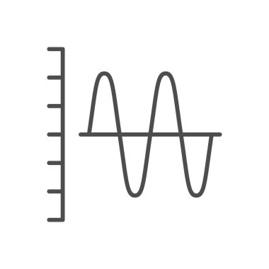Ses grafiği dış hat simgesi beyaza izole edildi