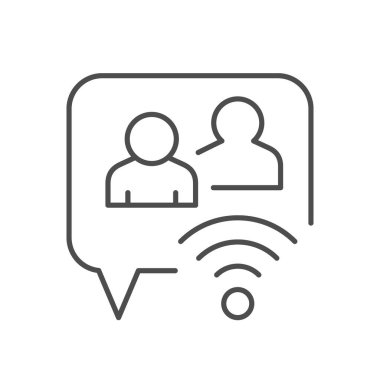 Çevrimiçi sohbet hattı ana hatları simgesi