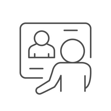 Çevrimiçi sohbet hattı ana hatları simgesi