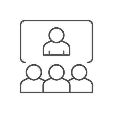 Çevrimiçi buluşma satırı ana hatları simgesi