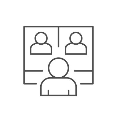 Çevrimiçi buluşma satırı ana hatları simgesi