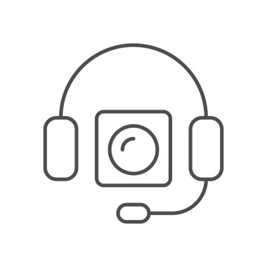 Video konferans ekipman hattı ana hatları simgesi