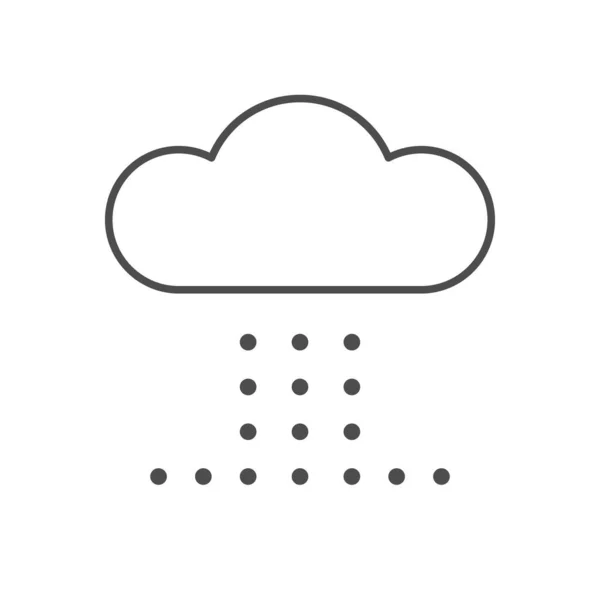 Cloud computing line outline icon — Vetor de Stock