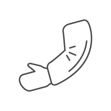 Endüstriyel aşırı kollu çizgi ana hatları simgesi