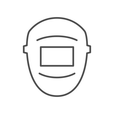 Kaynak maskesinin ana hatları simgesi