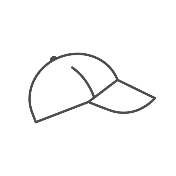 ( 영어 ) Baseball cap line outline icon — 스톡 벡터