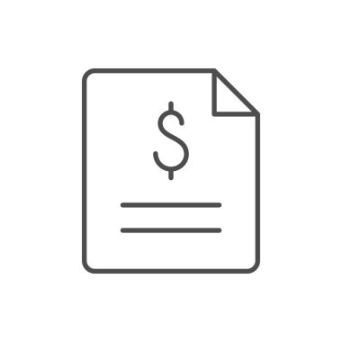 Mali belge satırı anahat simgesi