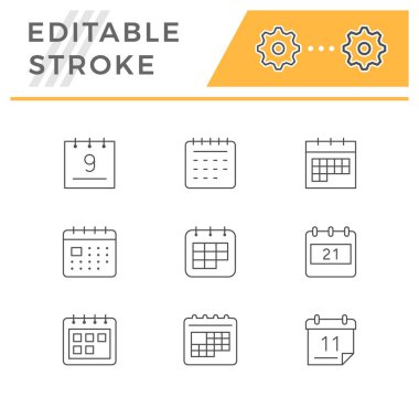 Takvimin satır simgelerini ayarla