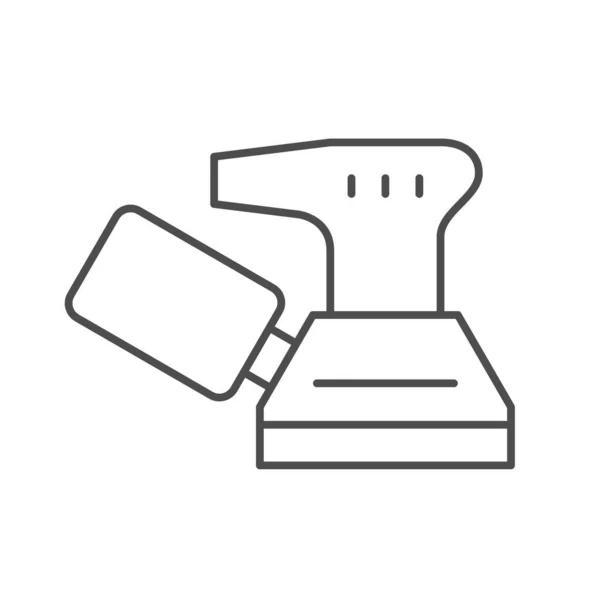 Lijadora línea de herramientas icono del esquema — Vector de stock