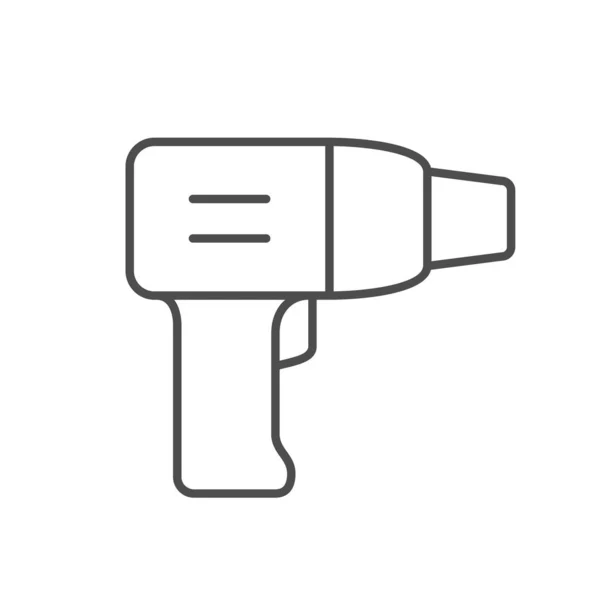 Linienkontur-Symbol für Hitzegewehr — Stockvektor