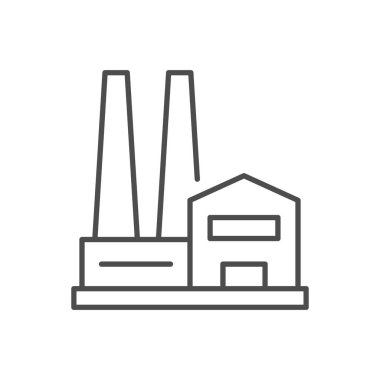 Fabrika ya da bitki çizgisi ana hatları simgesi