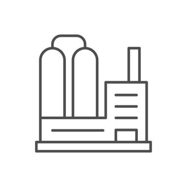 Fabrika ya da bitki çizgisi ana hatları simgesi