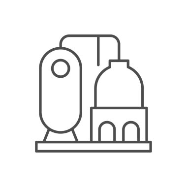 Petrol rafinerisi istasyonu ana hatları simgesi