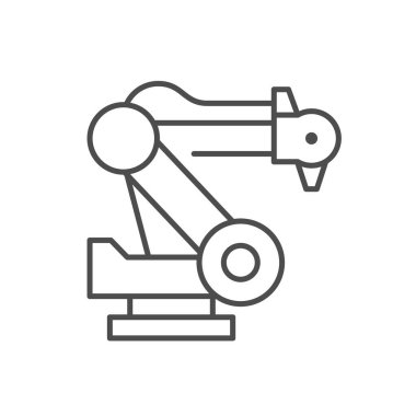 Robotik ekipman çizgisi ana hatları simgesi