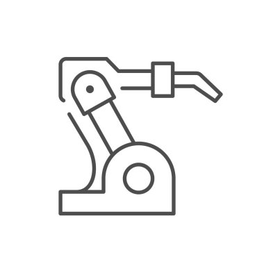 Robotik ekipman çizgisi ana hatları simgesi