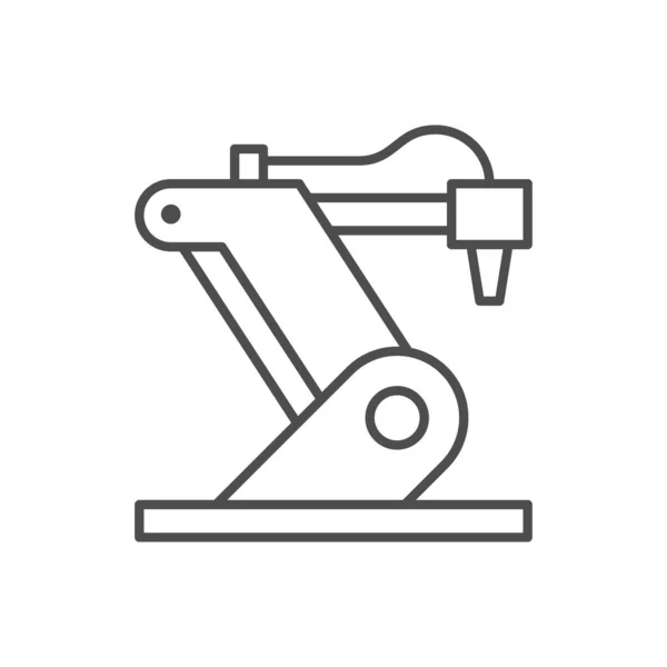 Icono de esquema de línea de equipo robótico — Vector de stock
