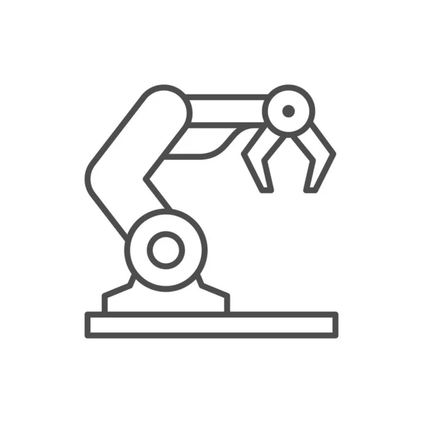 Εικονίδιο περιγράμματος γραμμής ρομποτικού εξοπλισμού — Διανυσματικό Αρχείο