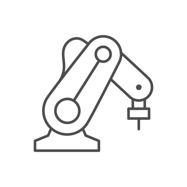 Omriss av robotisk armlinje ikon – stockvektor