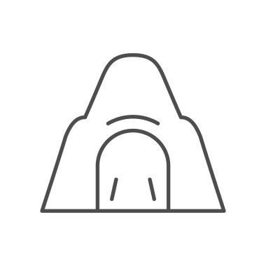 Madencilik çizgisi ana hatları simgesi