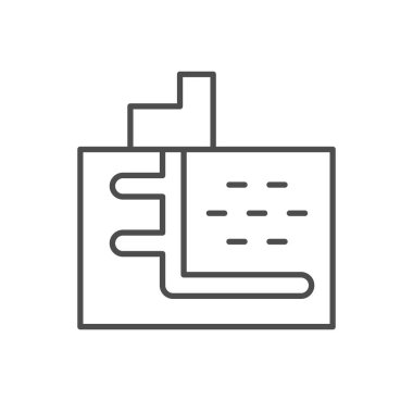 Maden kuyusu çizgisi ana hatları simgesi