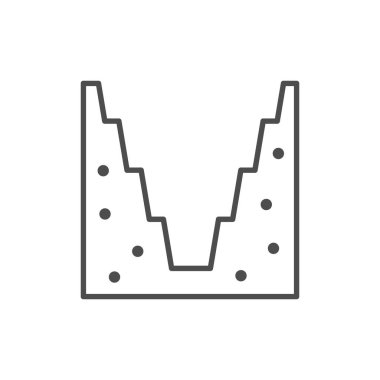 Madencilik kariyeri ana hatları simgesi