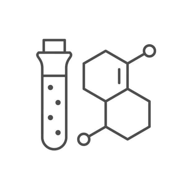 Icono de esquema de línea de fórmula química — Archivo Imágenes Vectoriales