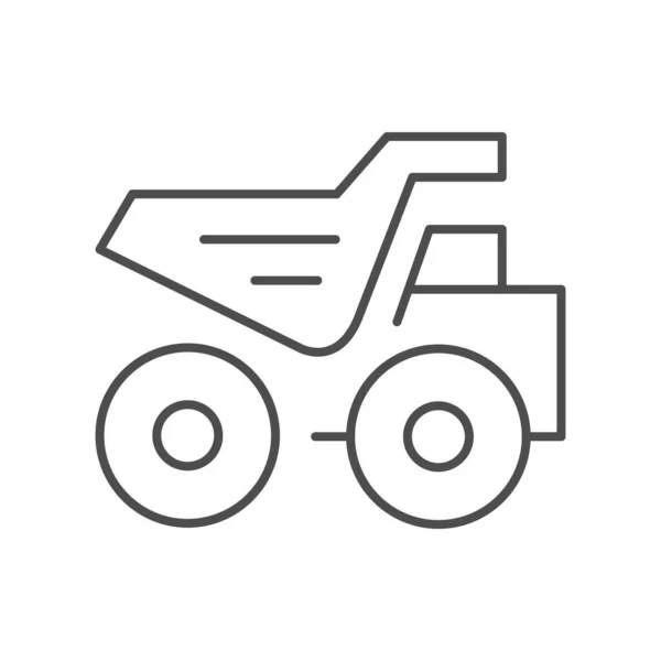 Vypsat ikonu čáry obrysu kamionu — Stockový vektor
