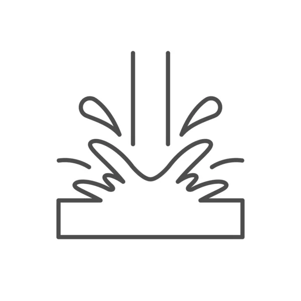 液线轮廓图标的水花 — 图库矢量图片