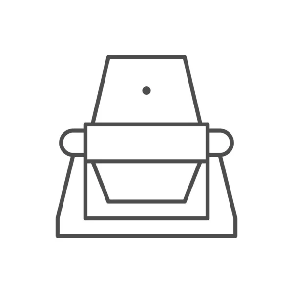 Metallurgical ladle line outline icon — ストックベクタ