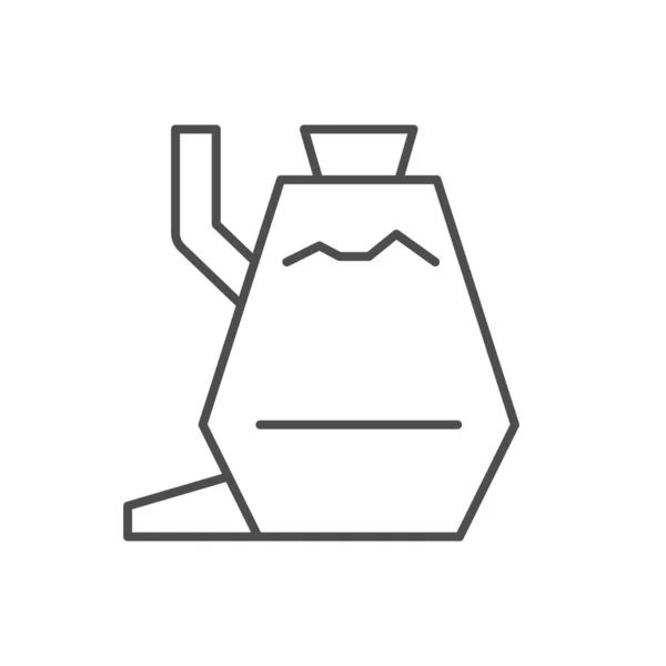Ikona zarysu linii pieca metalurgicznego — Wektor stockowy