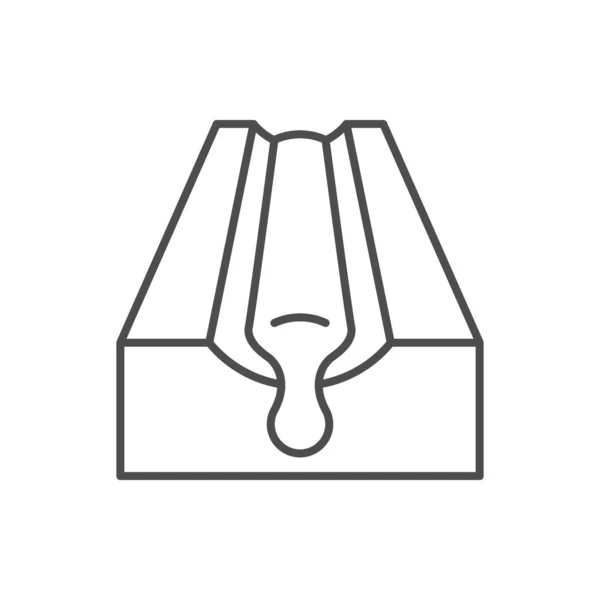 Metalen gietlijn ontwerp icoon — Stockvector