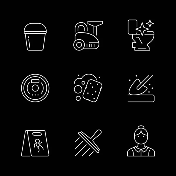 Set line icons of cleaning — Stock Vector