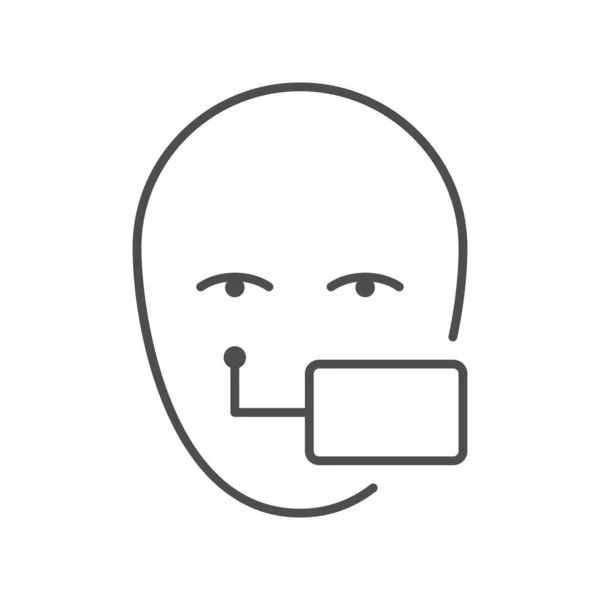 Plastic surgery notice line icon — Image vectorielle