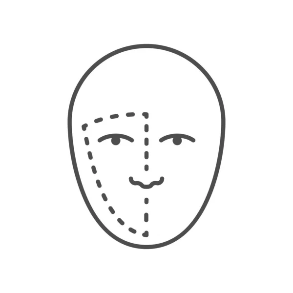 Face plastic surgery line icon — Stockvektor