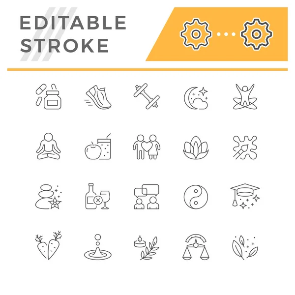 Set line icons of wellness — Stock Vector