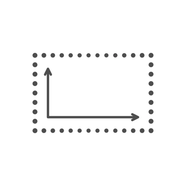 Ikona linii rozdzielczości pikseli — Wektor stockowy