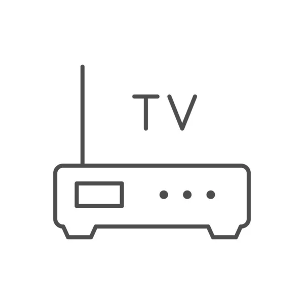 TV box line outline icon — Stock Vector