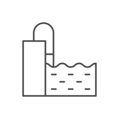 Yüzme havuzu çizgisi ana hatları simgesi